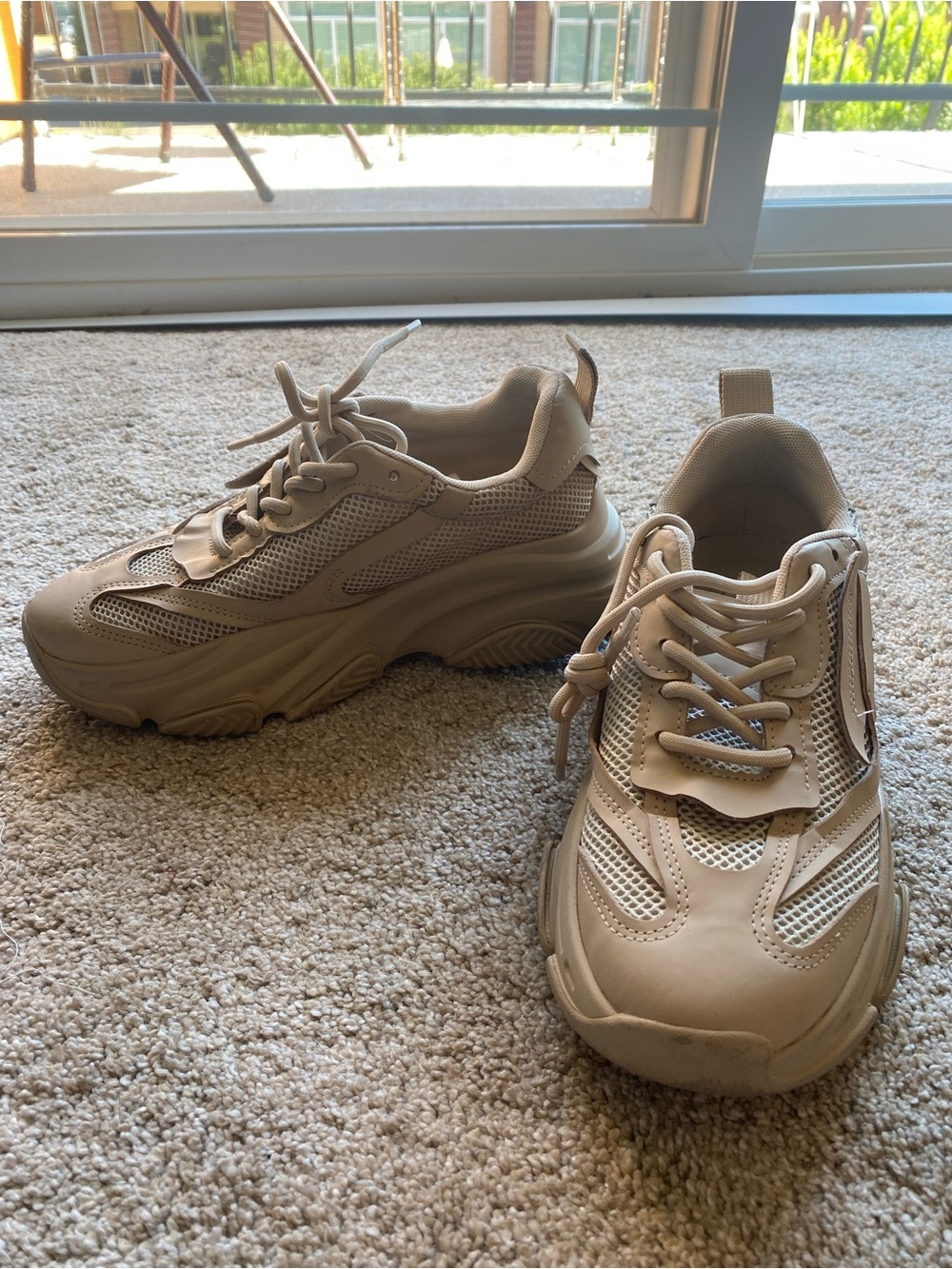Steve Madden Chunky Beige Women's Sneakers